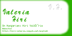 valeria hiri business card